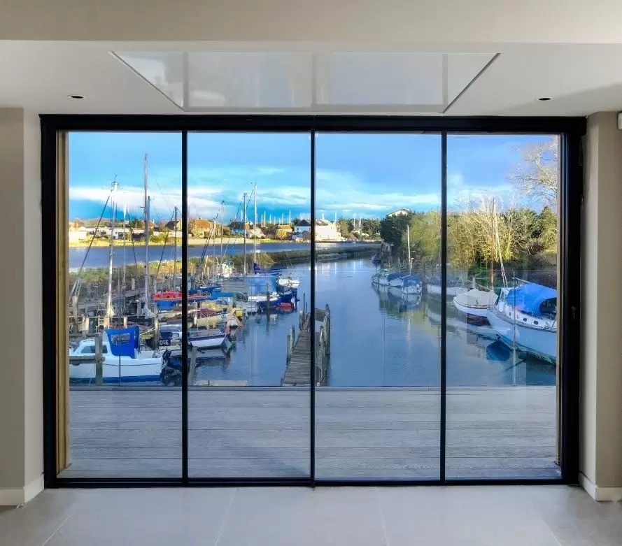 3 sieger slim sliding glass doors with marine grade aluminium frames