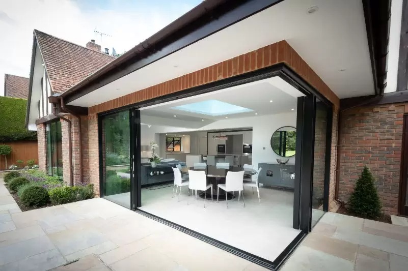 Flush sliding doors buckinghamshire house