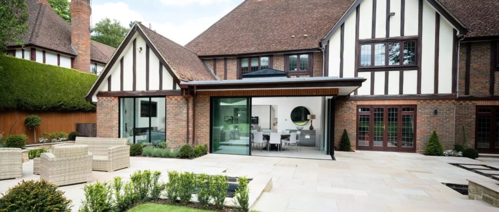 Slim framed sliders buckinghamshire house
