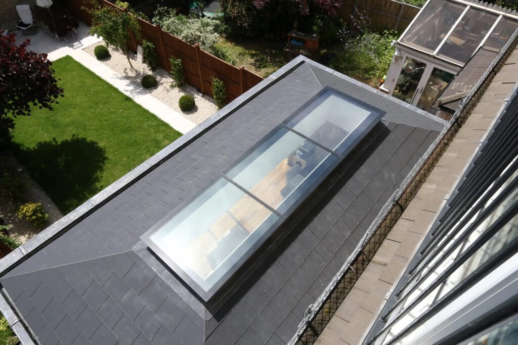 rooflight Orchard Road sliding door with a cat flap Sieger Systems scaled
