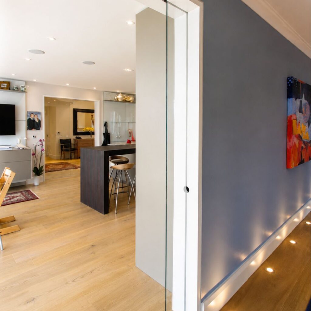 Bentley Housesliding hidden glass door
