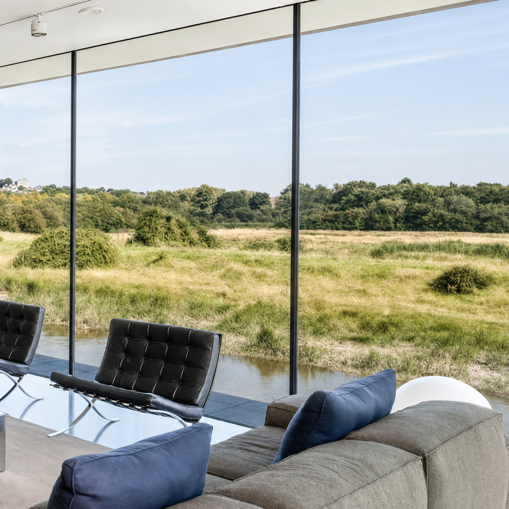 glass walls