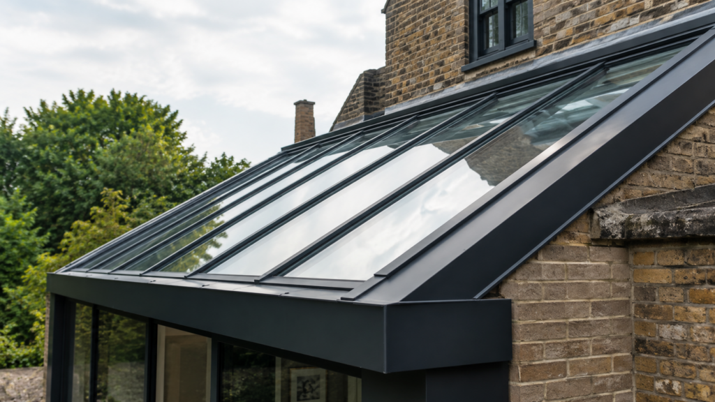 glass pitch roof