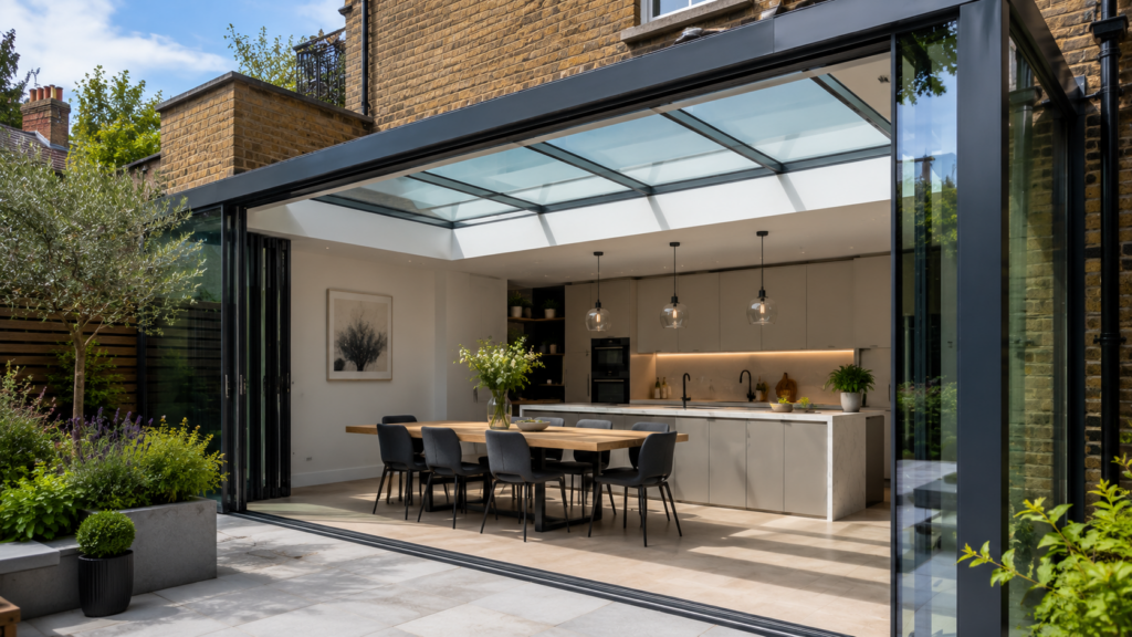 glass roof extension